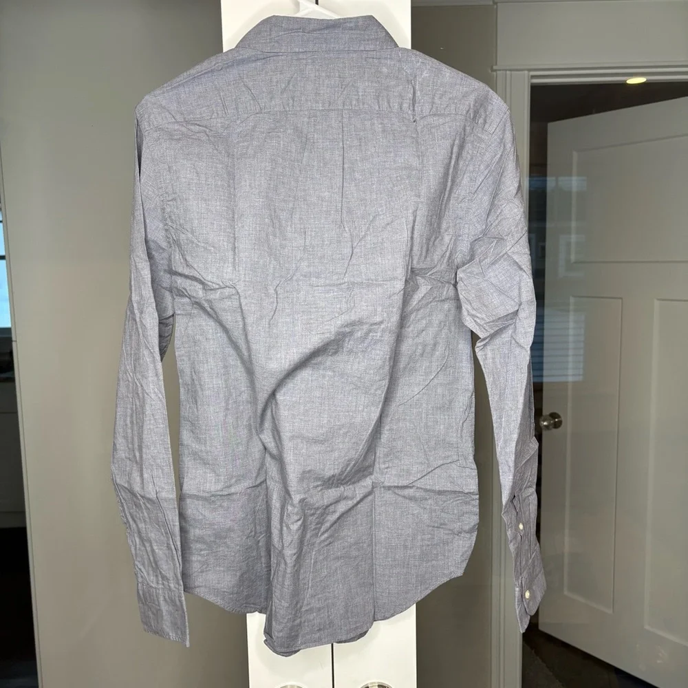 J. Crew Secret Wash Cotton Poplin Shirt Smoky Slate